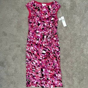 NWT London Times Knee Length Block Print Dress